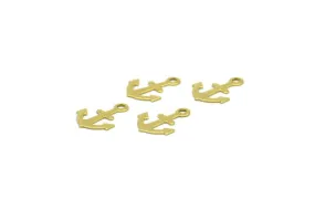 1000 Pcs Raw Brass Anchor Charms (12 X 9 Mm)  Brs 629 ( A0198 )