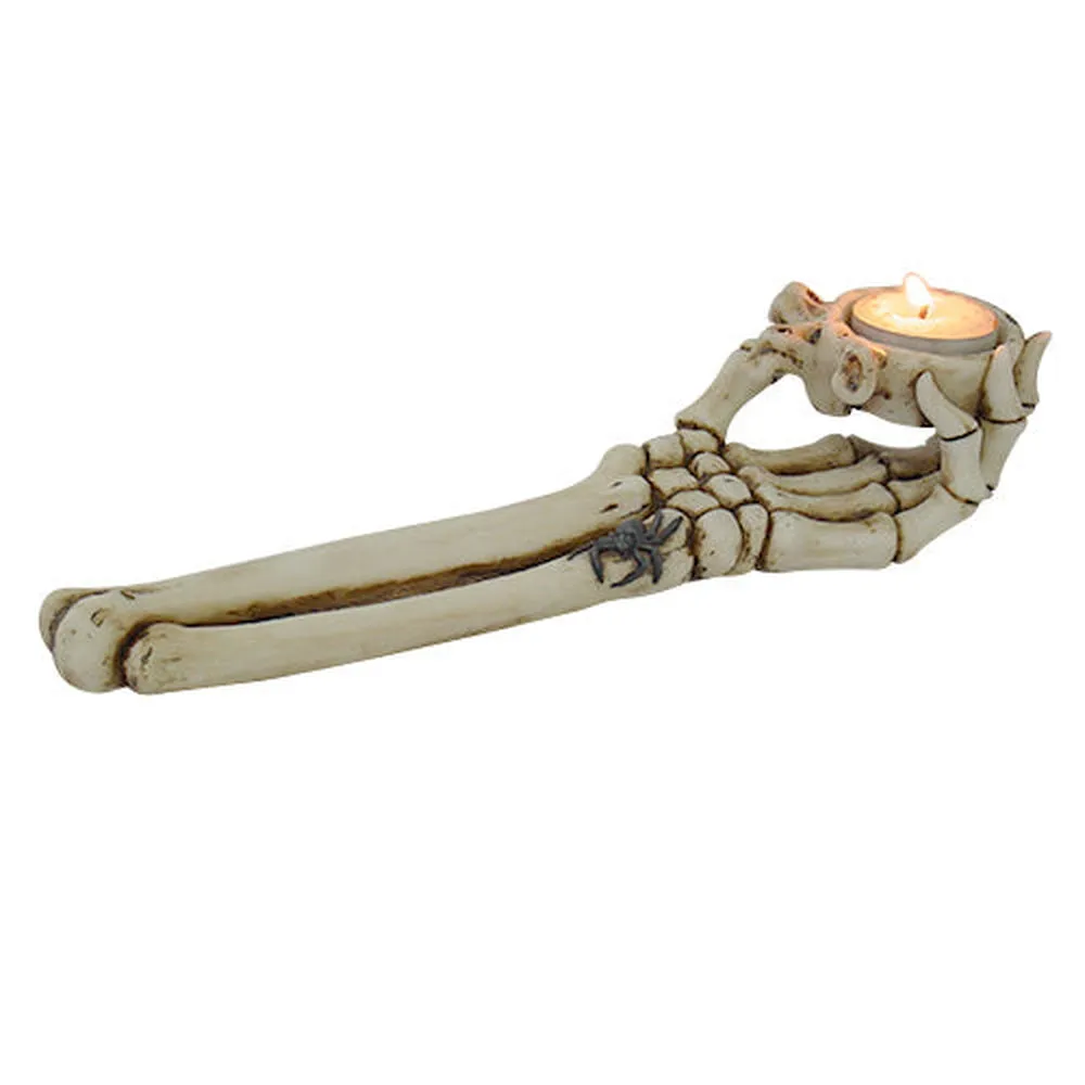 10.6" Skeleton Hand Tealight Candle Holder