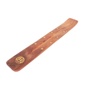 10" Wood Incense Holder - Astrology - Libra