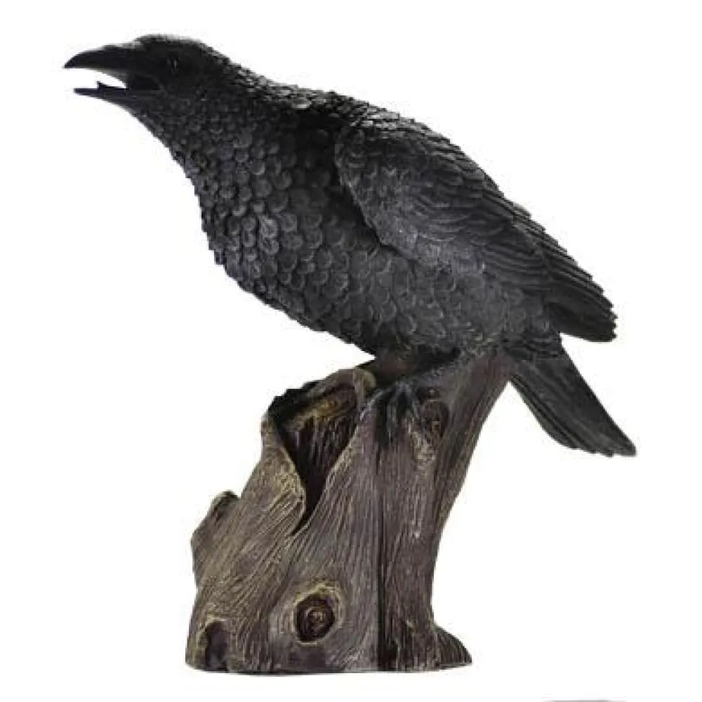 12" Raven Statue