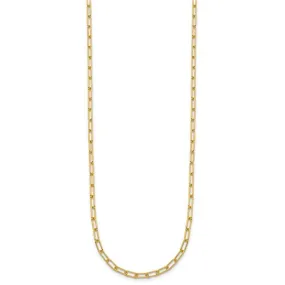 14K Gold Paperclip Link Necklace