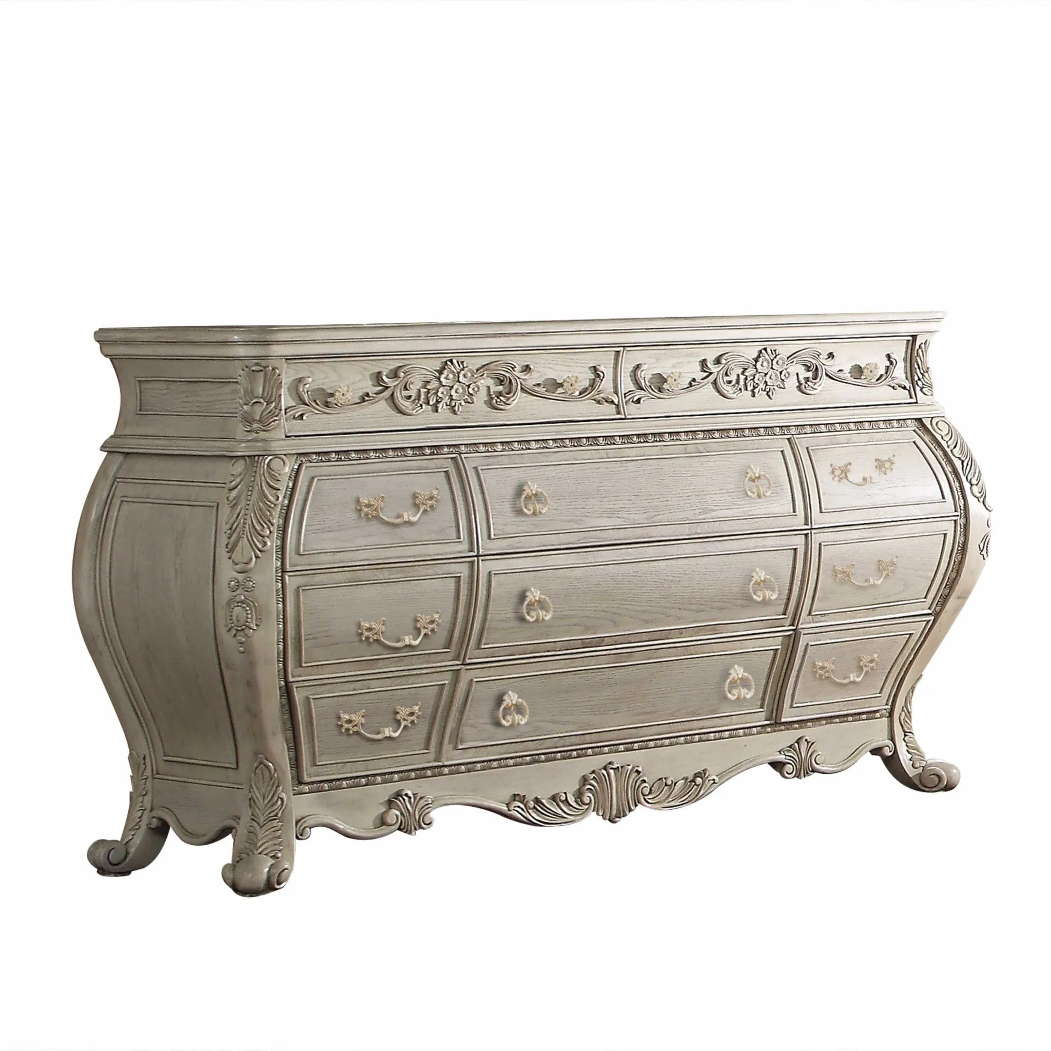 18 Gray Solid Wood Double Dresser