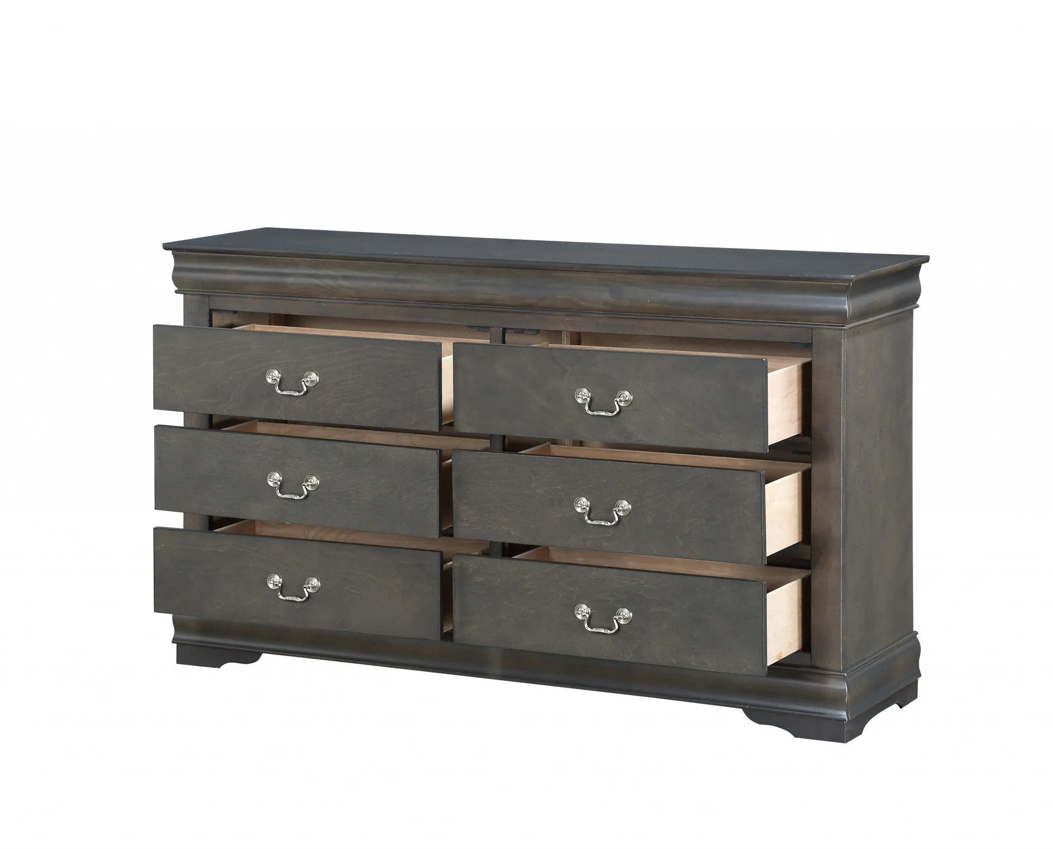 18 Gray Solid Wood Double Dresser