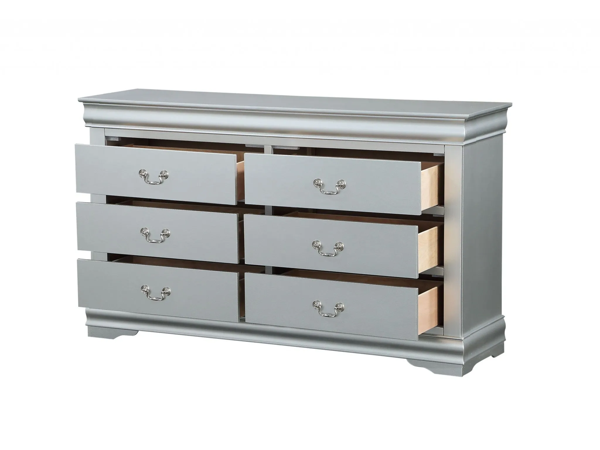 18 Gray Solid Wood Double Dresser