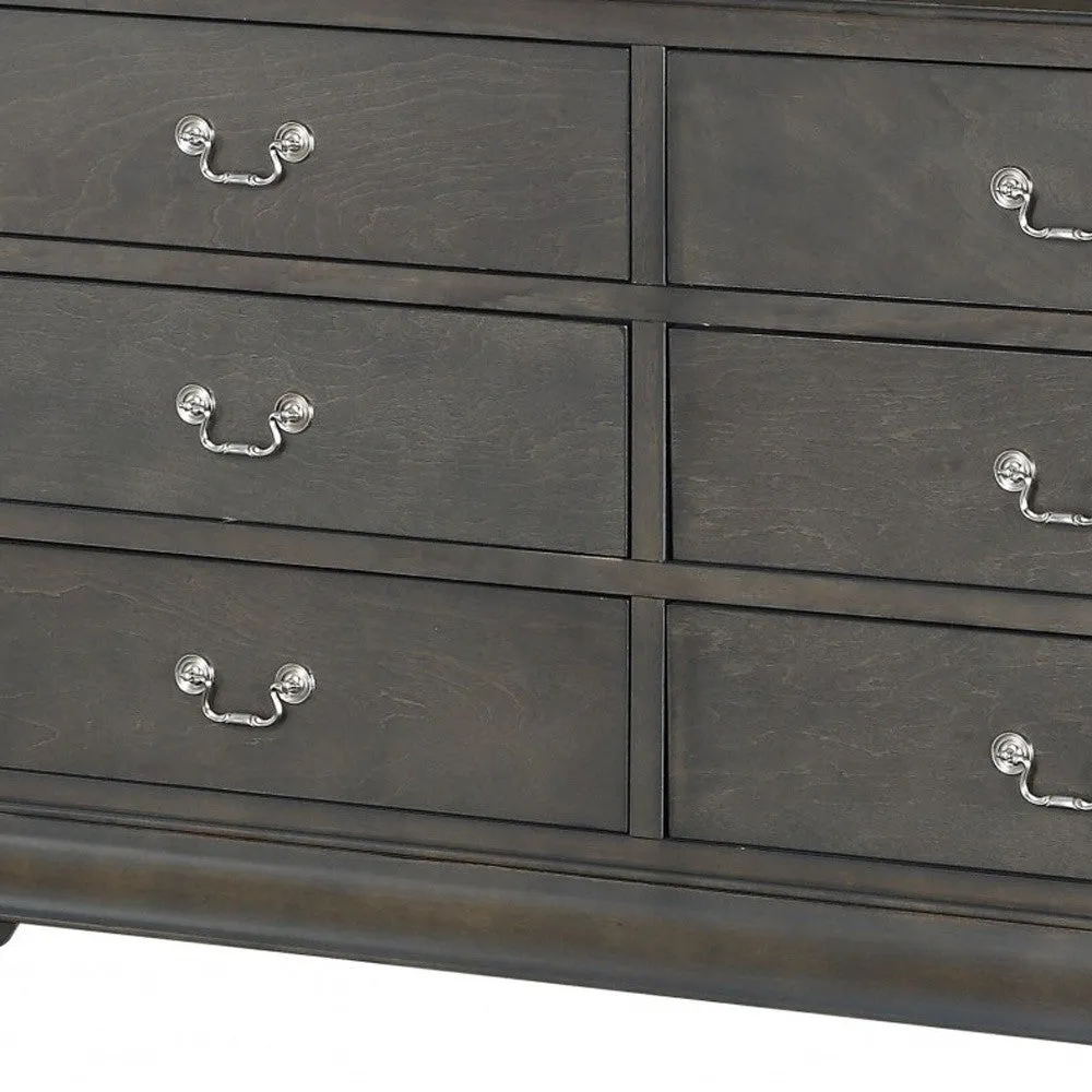 18 Gray Solid Wood Double Dresser