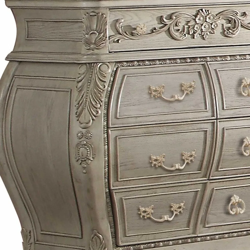 18 Gray Solid Wood Double Dresser