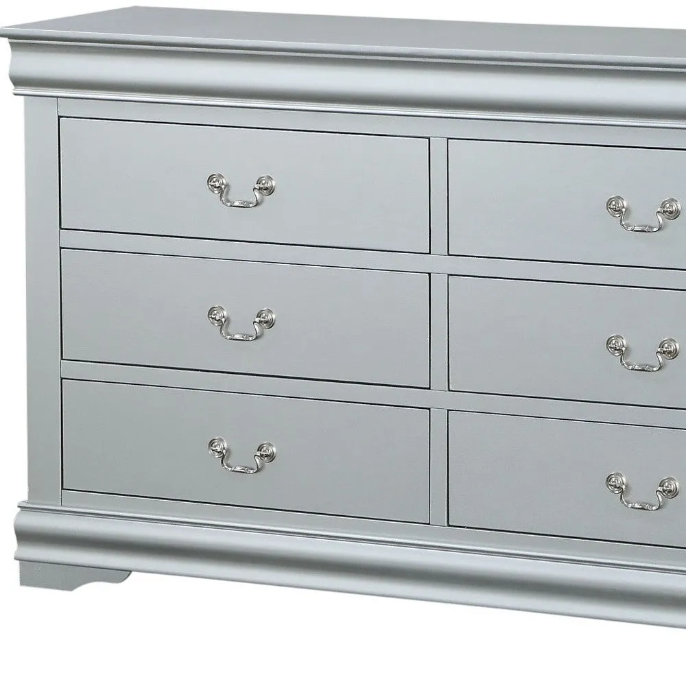 18 Gray Solid Wood Double Dresser