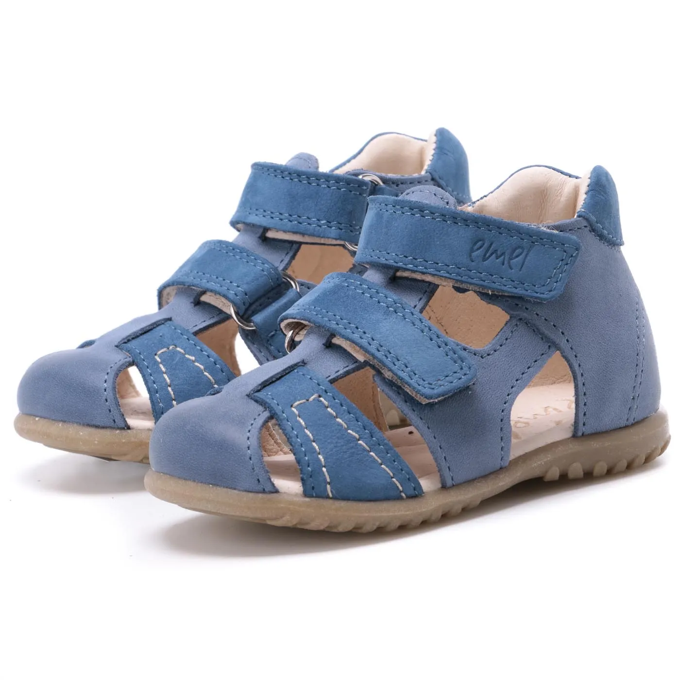 (2437-14) Emel blue closed sandals