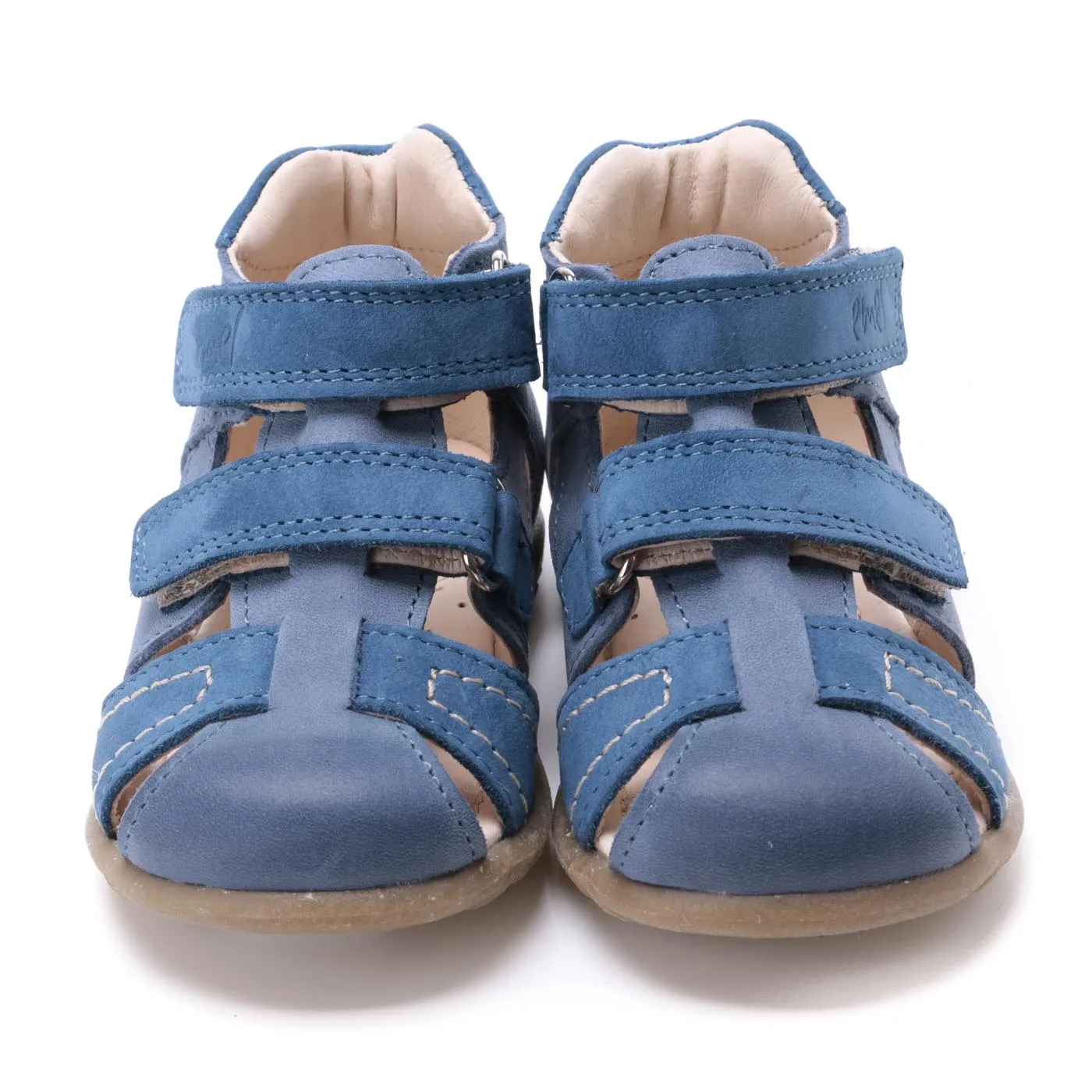 (2437-14) Emel blue closed sandals