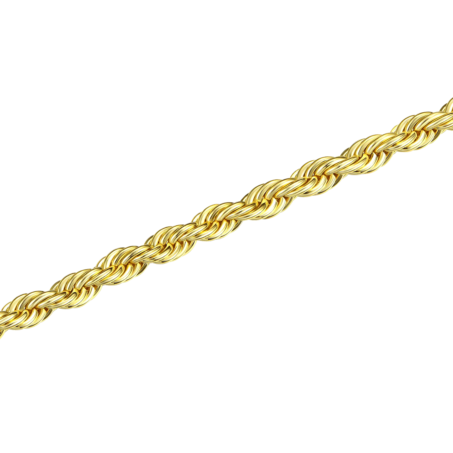 3.5mm Rope Bracelet -Yellow Gold