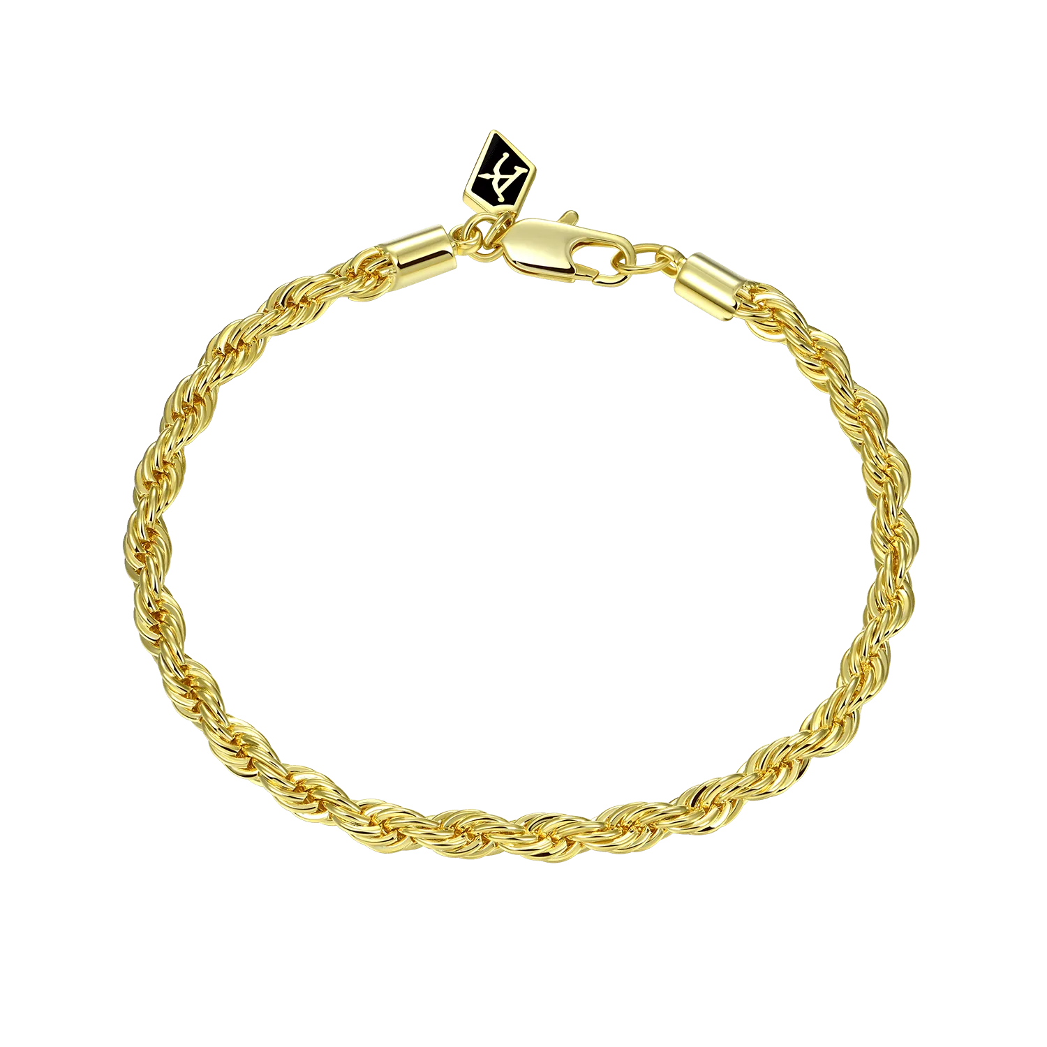 3.5mm Rope Bracelet -Yellow Gold