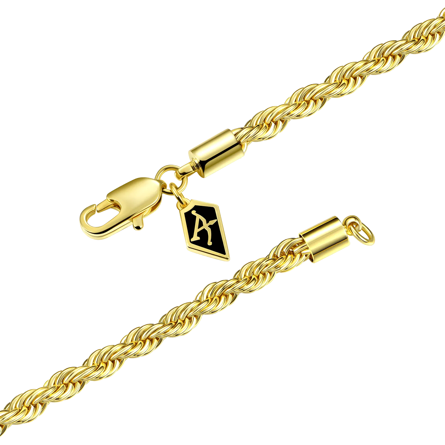 3.5mm Rope Bracelet -Yellow Gold