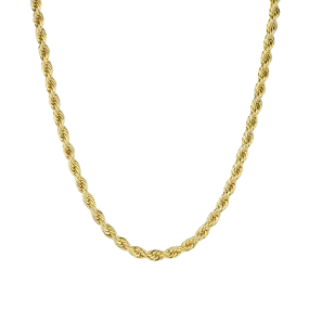 3.5mm Rope Chain - Yellow Gold