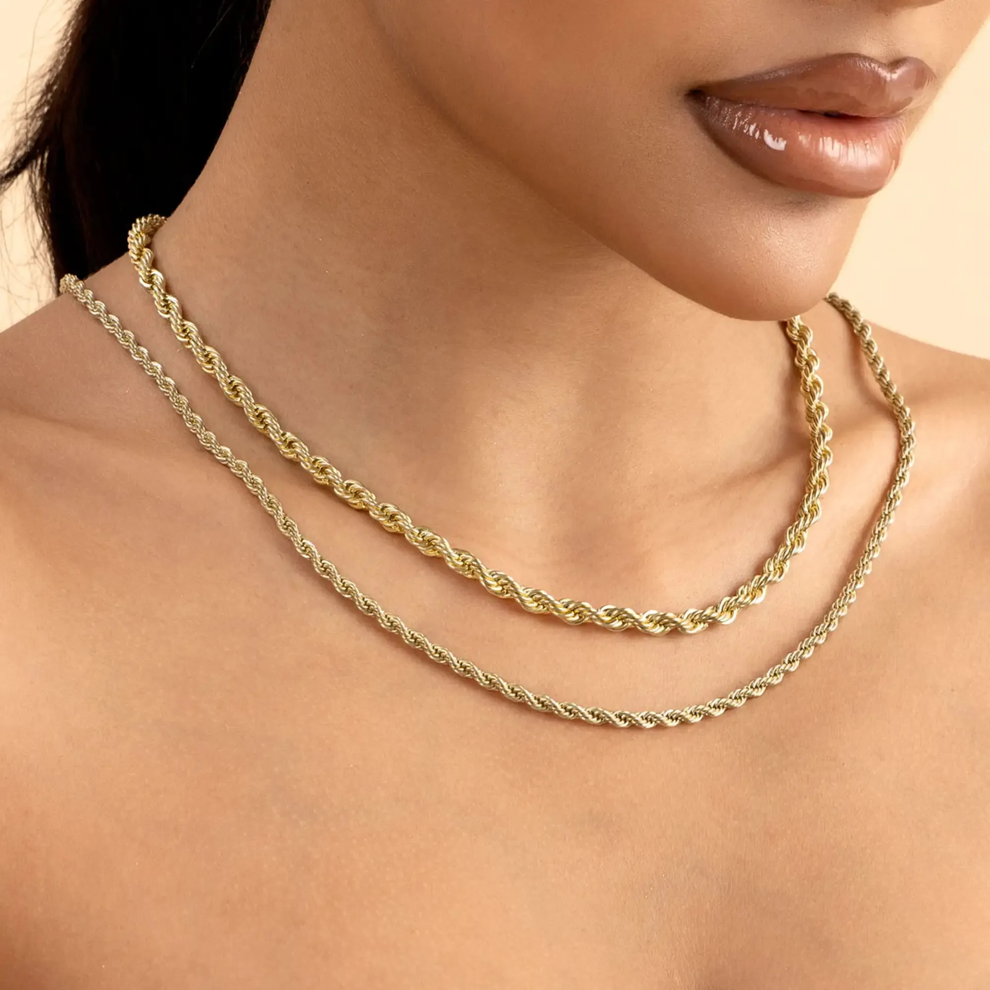 3.5mm Rope Chain - Yellow Gold