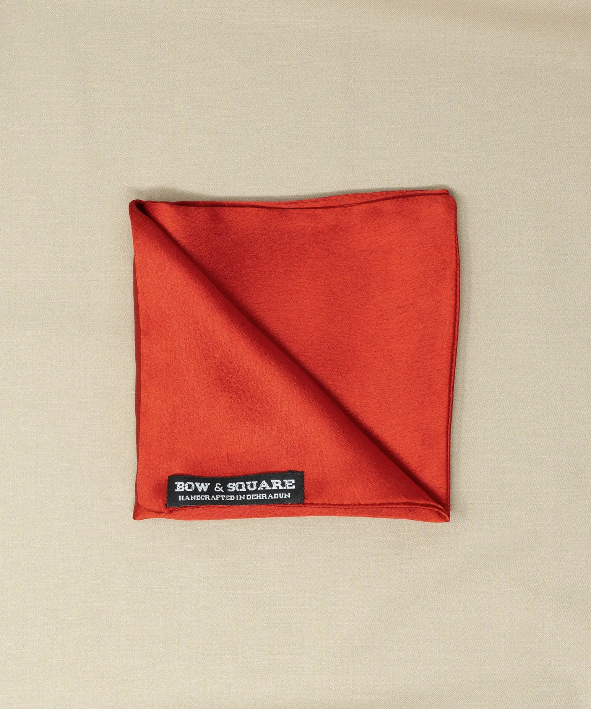 After 8 Solid Red Pocket Square