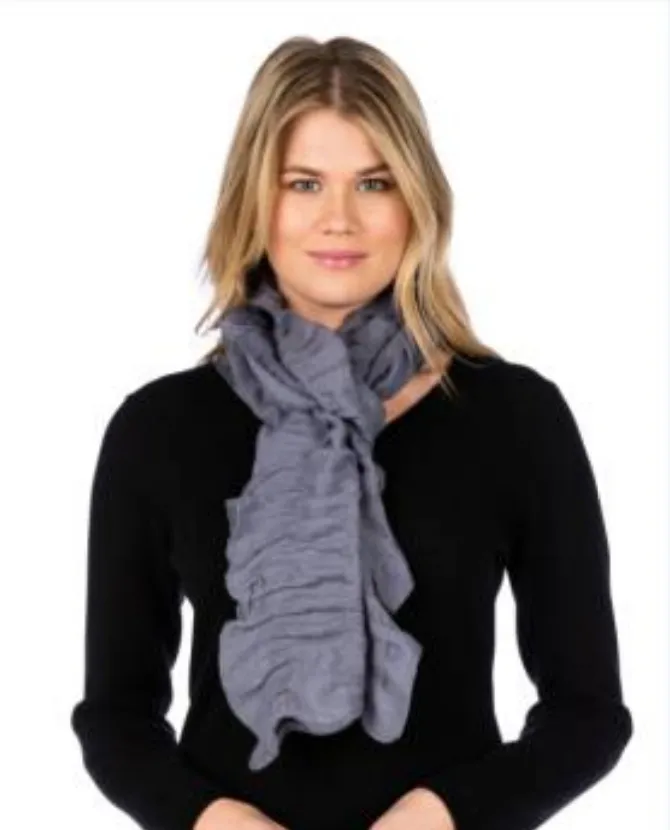 Alashan scarf, ruched merino wool