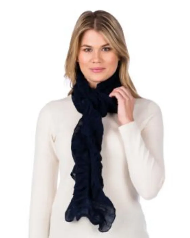 Alashan scarf, ruched merino wool