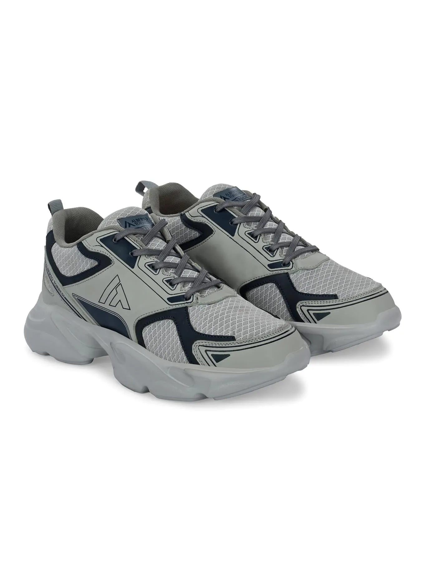 Alberto Torresi Grey Laceup Sports Shoes