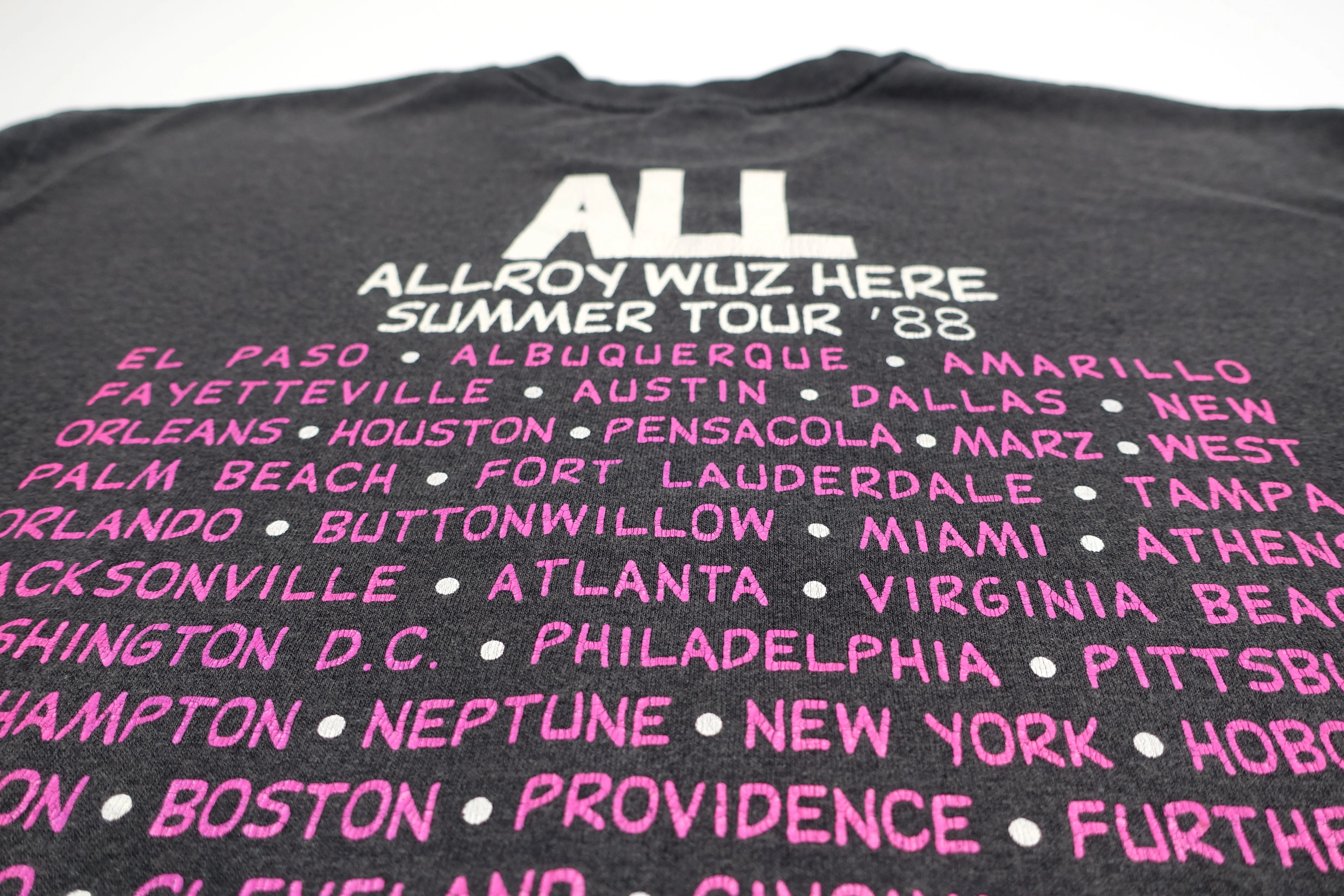 ALL - Allroy Wuz Here🌀🌀Summer 1988 Tour Shirt Size XL