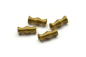 Antique Brass Wire Tube, 10 Antique Bronze Tone Metal Wire Tubes, Spacer Beads (13x5mm) Sb-09 K147