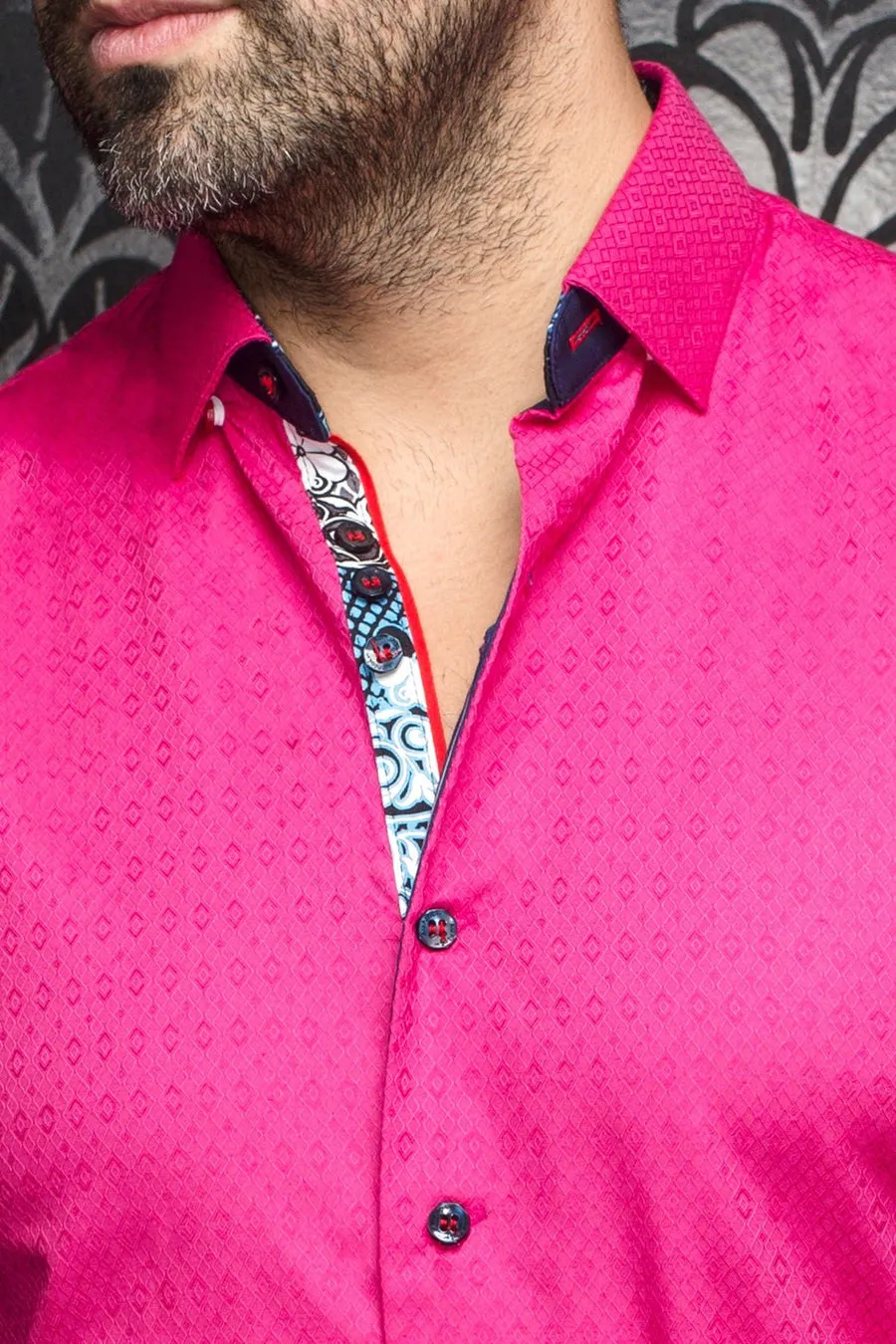 Au Noir Stretch Shirt | Adjani Fuchsia