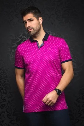 Au Noir Stretch Short-Sleeve Polos | Herold Fuchsia