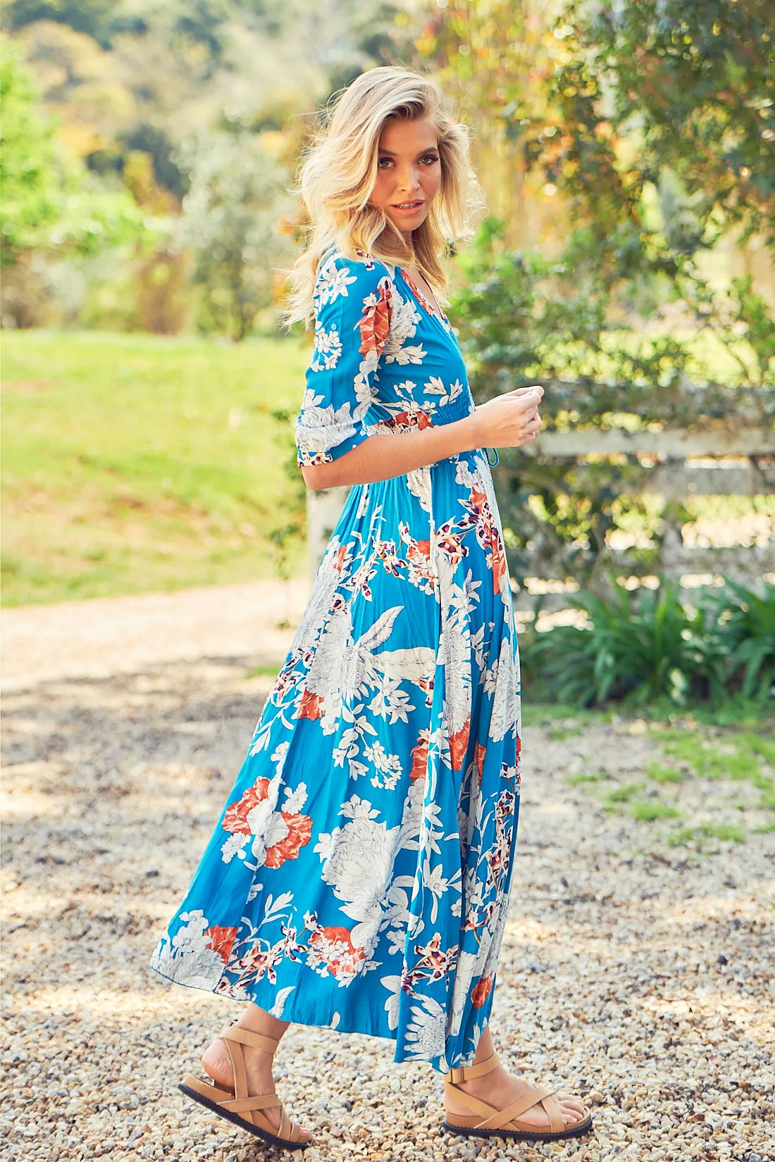 Ayla Maxi Dress - Blue