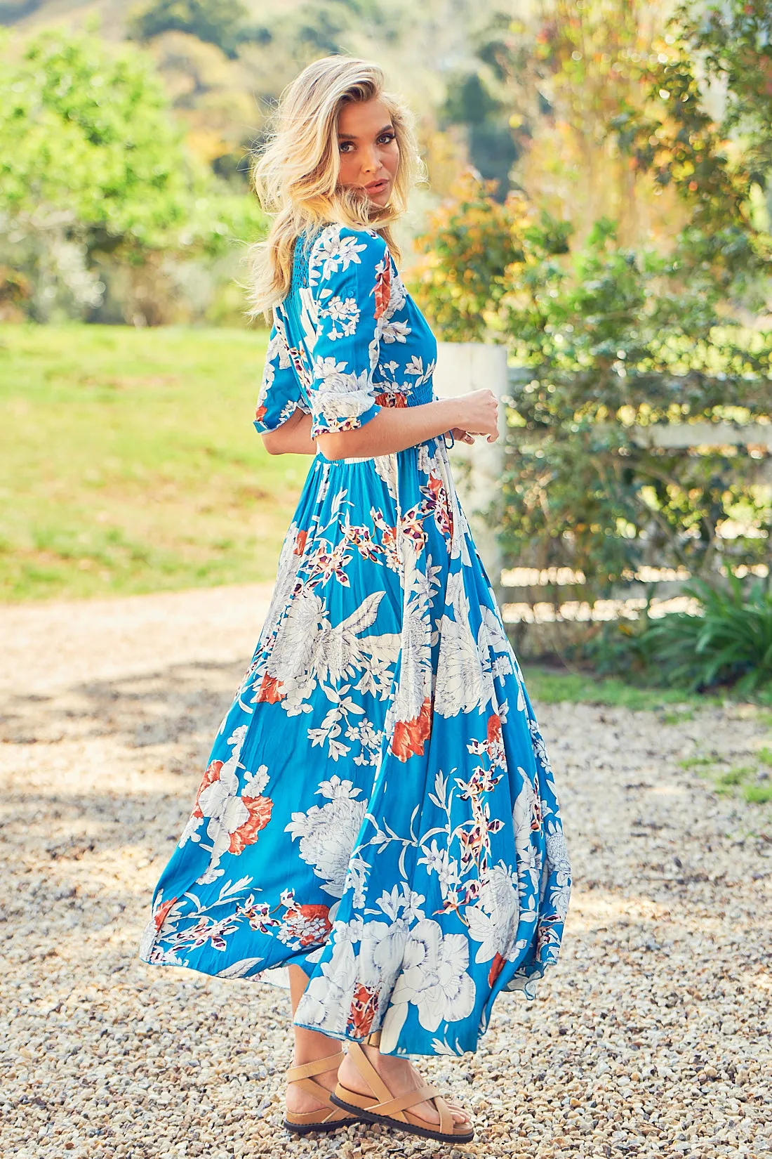 Ayla Maxi Dress - Blue