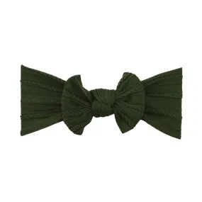 Baby Top Knot Single Bow Headband Sage