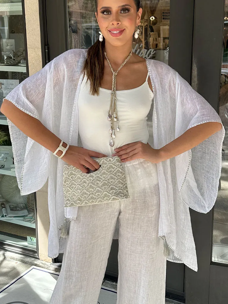 Baltic Linen Kimono, O/S