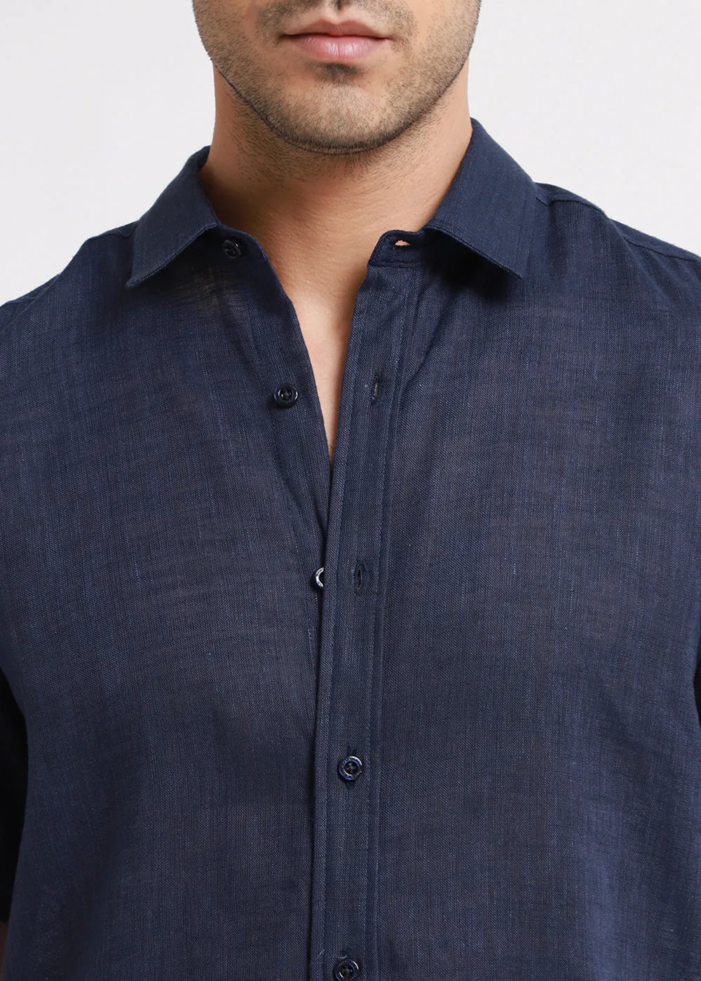 Batiste Dark Blue Linen shirt