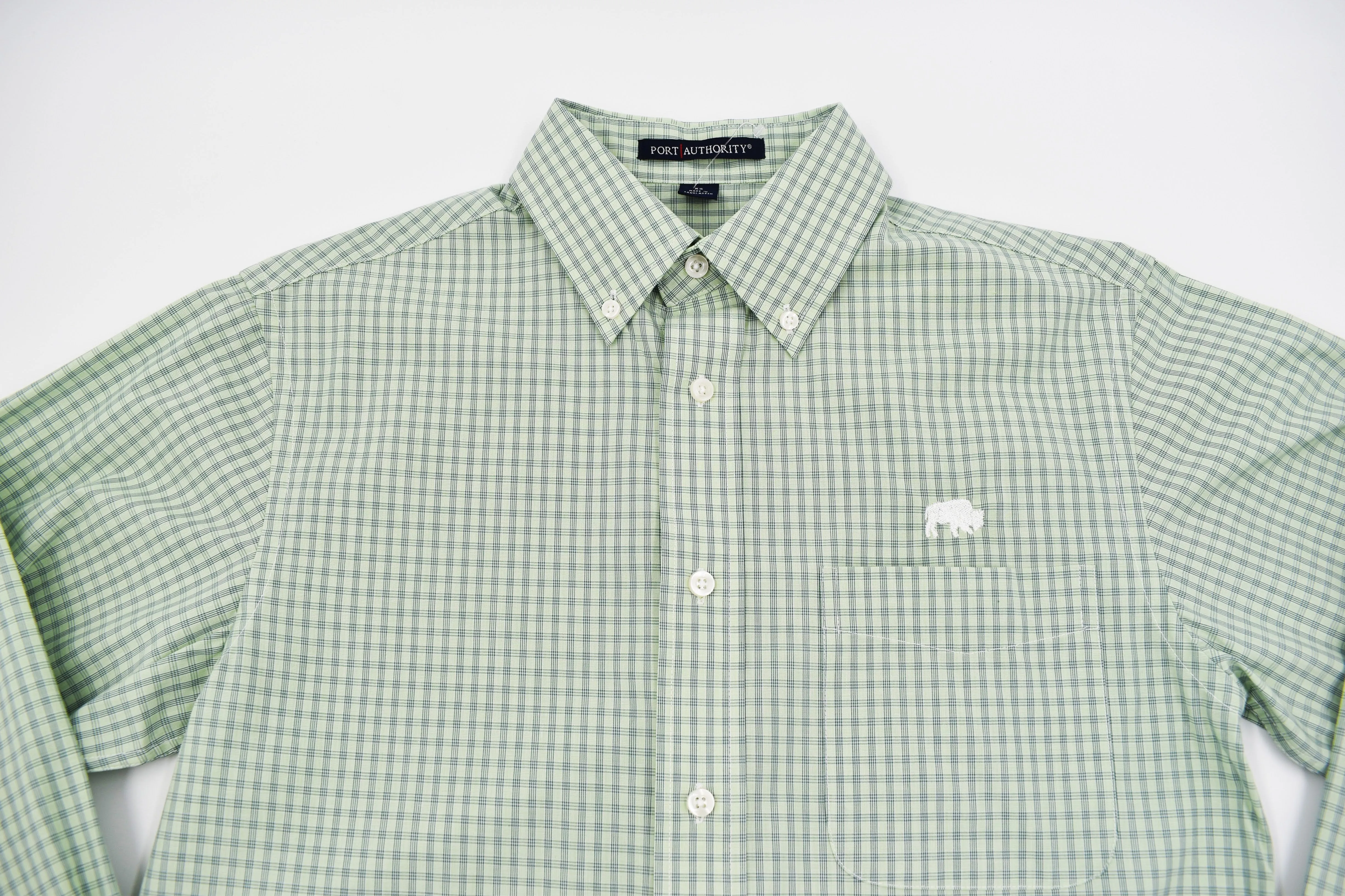 BFLO Green Checkered Button Down Dress Shirt