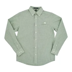 BFLO Green Checkered Button Down Dress Shirt