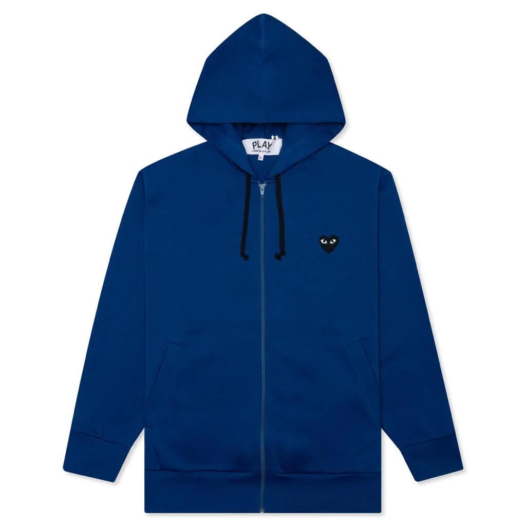 Big Black Heart Hooded Sweatshirt - Navy