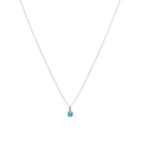 Birthstone Necklace | Silver & Turquoise