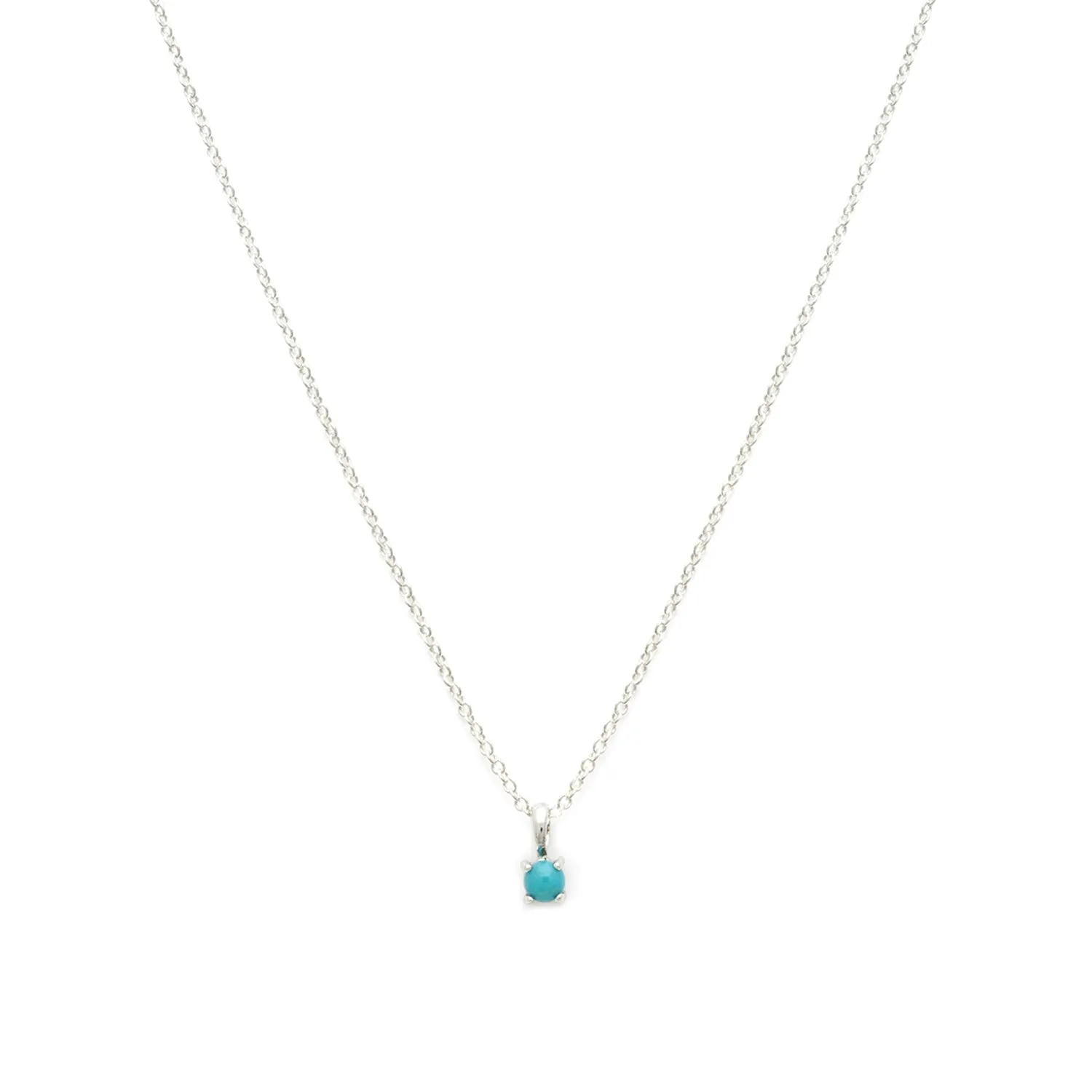 Birthstone Necklace | Silver & Turquoise