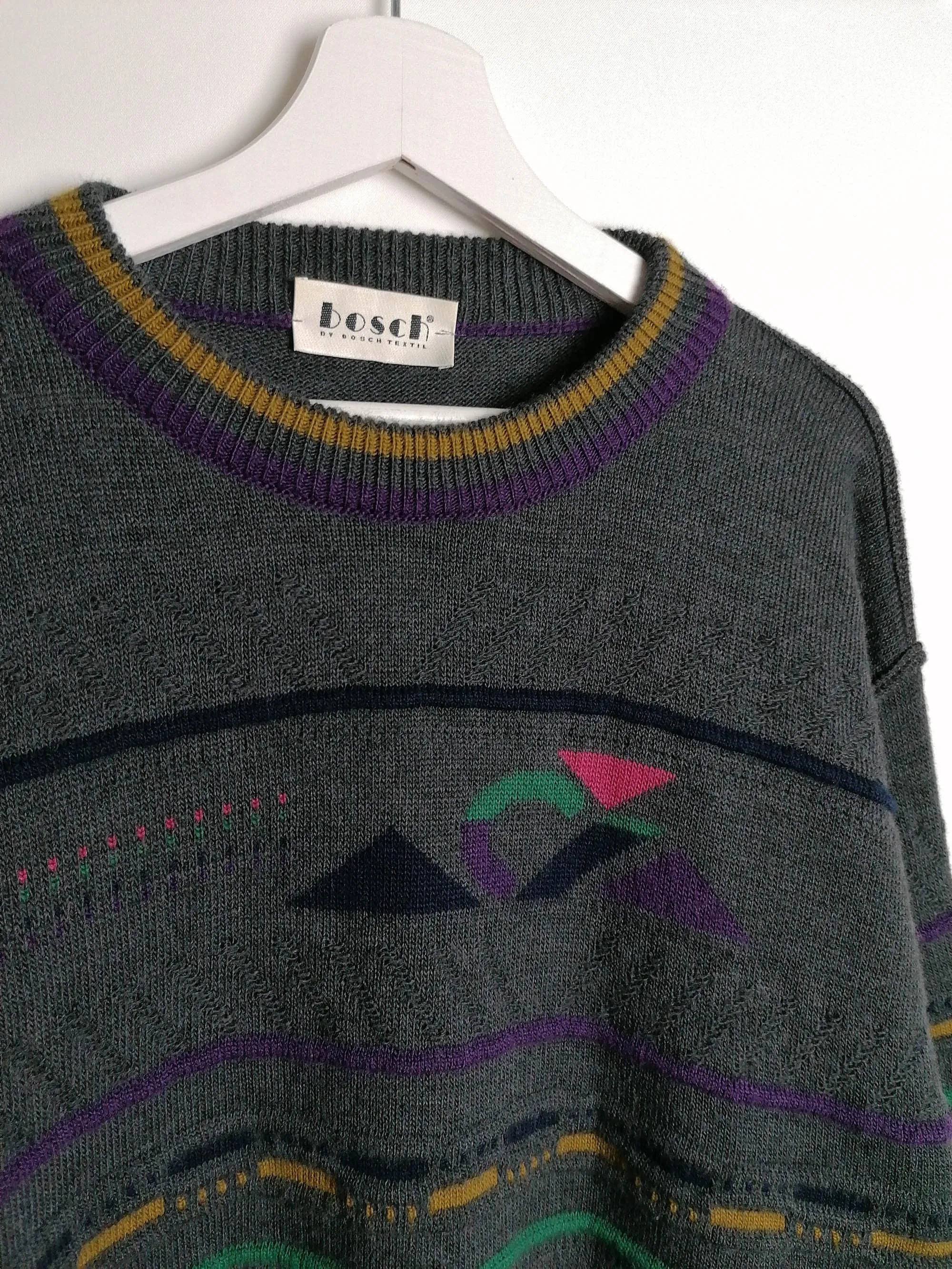 BOSCH Textil Retro Pattern Unisex Grandpa Sweater - size M-L / 52