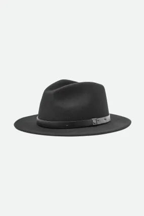 Brixton Messer Fedora - Black / Black