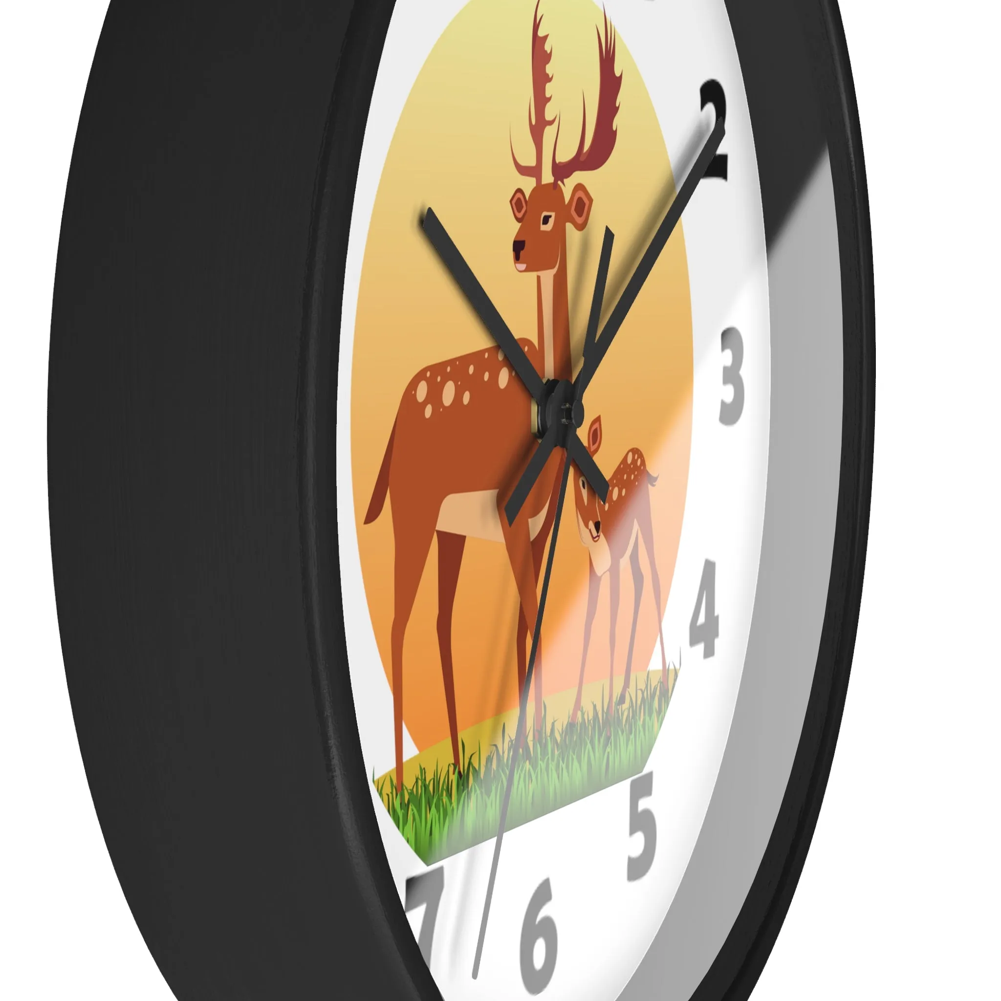 Buck and Fawn Wall Clock, Deer Wall Clock