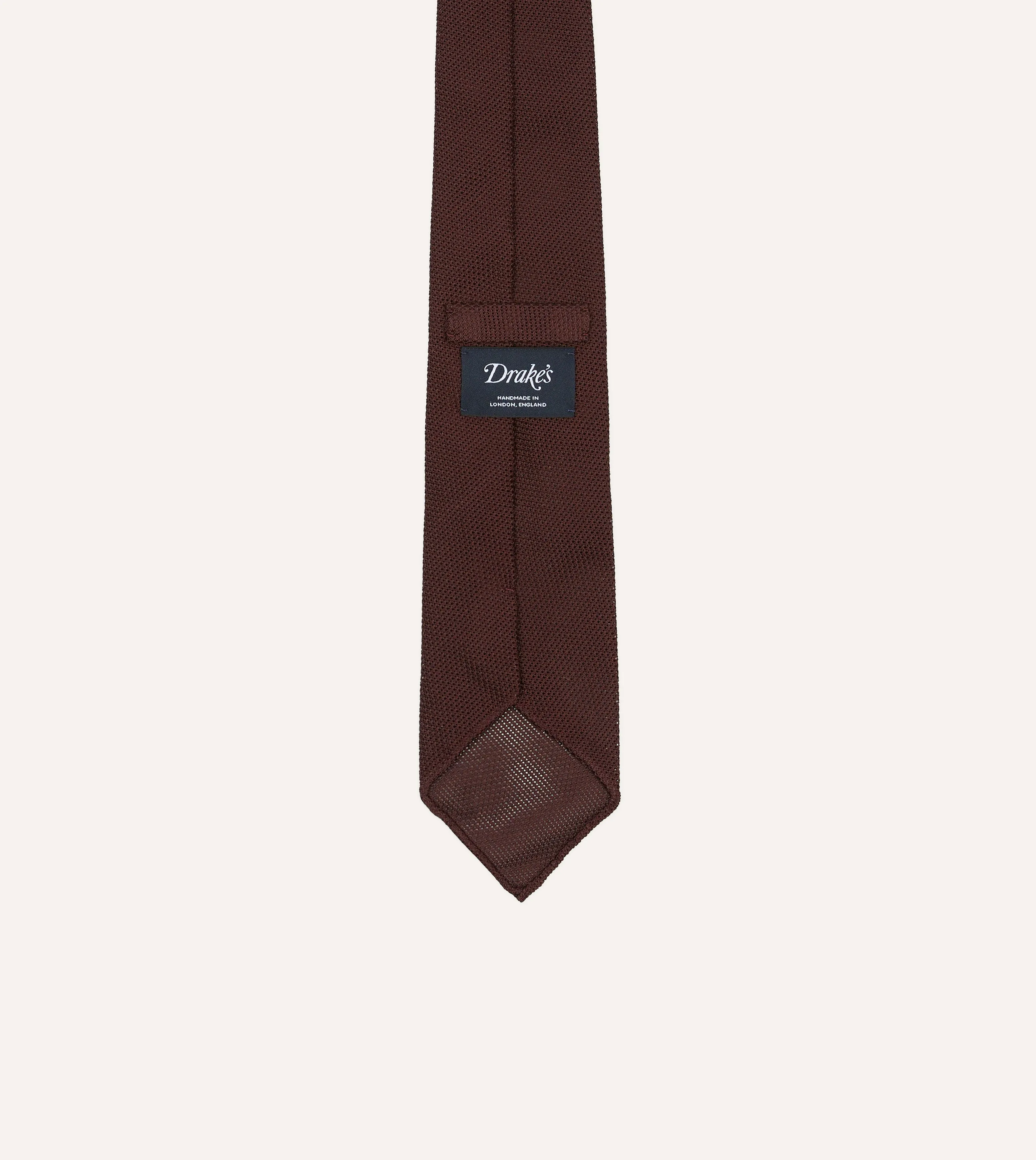 Burgundy Fine Woven Grenadine Silk Hand Rolled Tie