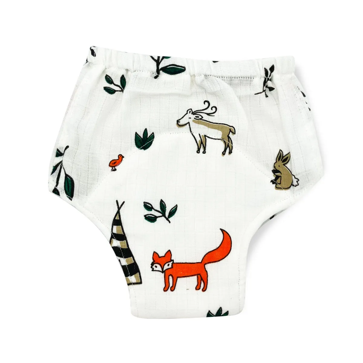 Buy 4 Get 2 Free -Organic Muslin Reusable Baby Diaper, Padded Underwear