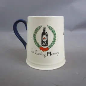 Charlton Ware Novelty In Loving Memory Hanged Man Mug Vintage Art Deco c1930