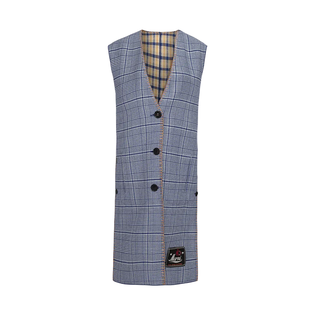 Checked Reversible Waistcoat