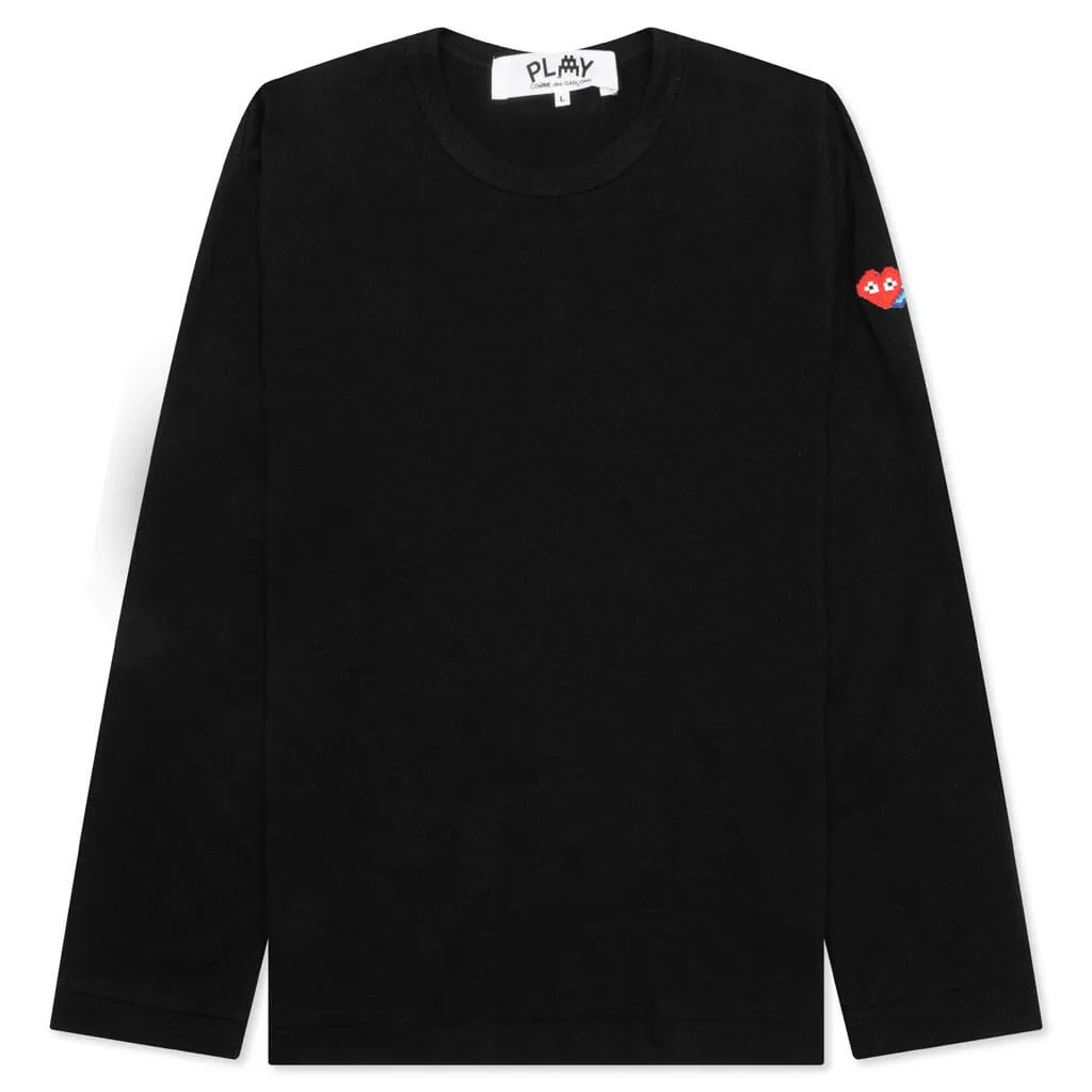 Comme des Garcons PLAY x the Artist Invader L/S Tee - Black