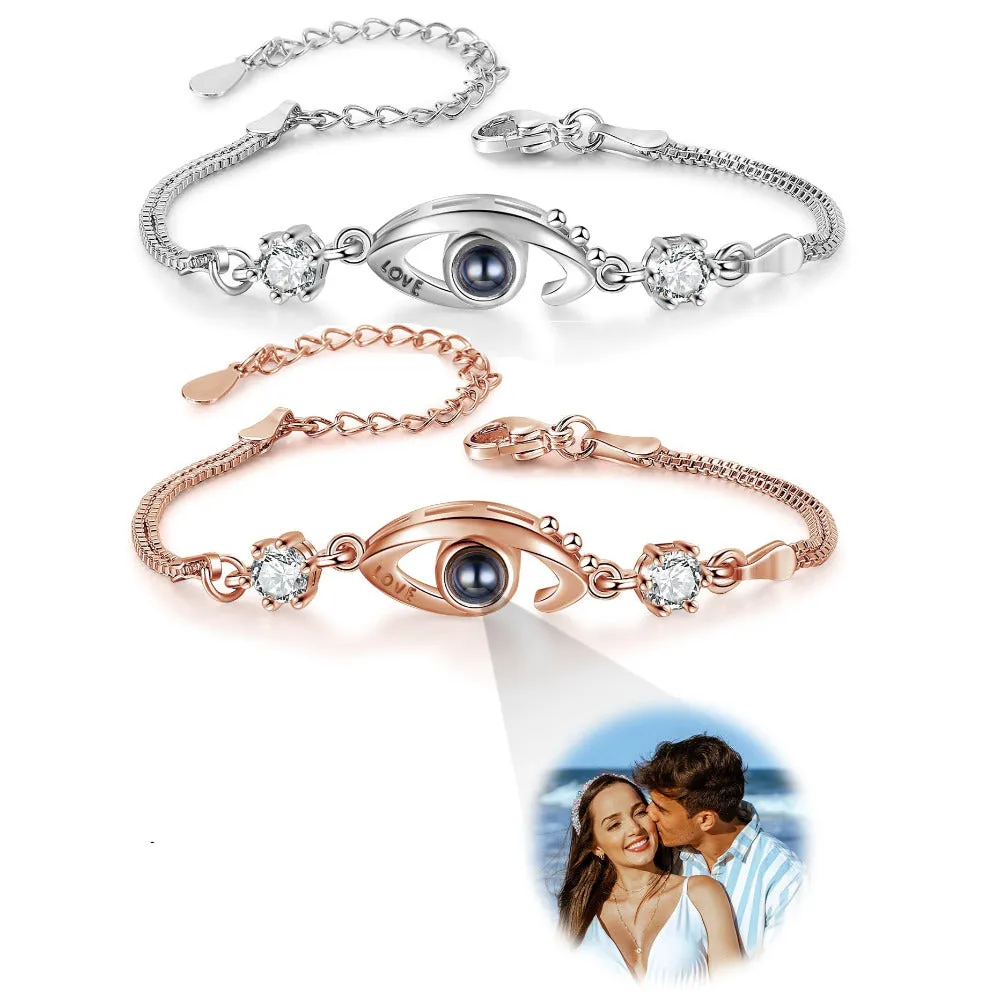 Custom Seeing Eye Photo Projection Bracelet - Color or Black and White