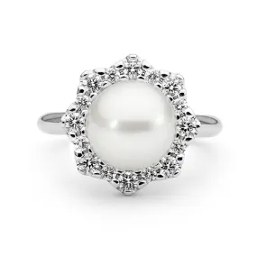 Diamond and Pearl Ring