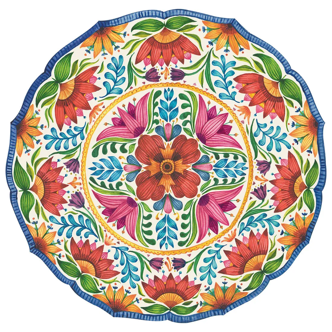 Die Cut Fiesta Floral Placemat - 12 Sheets