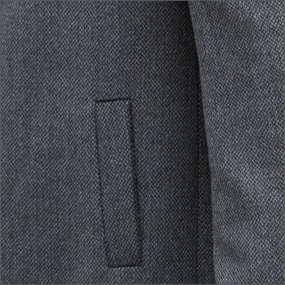 Douglas Karison Charcoal Grey Herringbone Coat<>