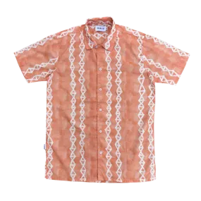 EKANTIK Gone Fishing short-sleeve collar Shirt with side slit and button closure