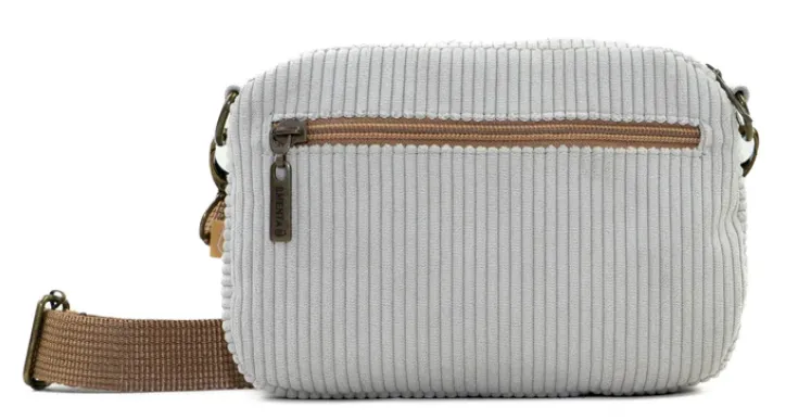 EMENTA SB - FLUFFY PATCH CORDUROY BAG - OFF WHITE